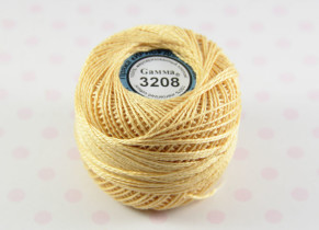 Пряжа Ирис 100% хлопок 10г 82м №3208 т.кремовый