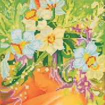 Схема для вышивки бисером «Девушка Весна»