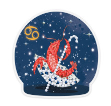 Кристальная ( алмазная) мозаика  " ФРЕЯ" ALVM- 068 магнит " Знаки зодиака. Рак" 9 х 9 см