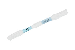 Нитки для вышивания " Gamma" декоративные " МУЛИНЕ Cloud" 100% полиэстер 6 м №02 БЕЛЫЙ