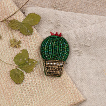 " Klart" набор для вышивания 10- 005 " Брошь. Кактус" 