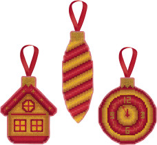 " Klart" набор для вышивания 8- 548 " Новогодние игрушки. Родом из детства" 8 х 9 см
